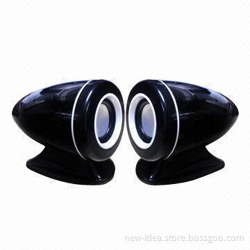 USB Speakers with USB Port, Adaptable for Notebooks/LCD Monitors/MP3